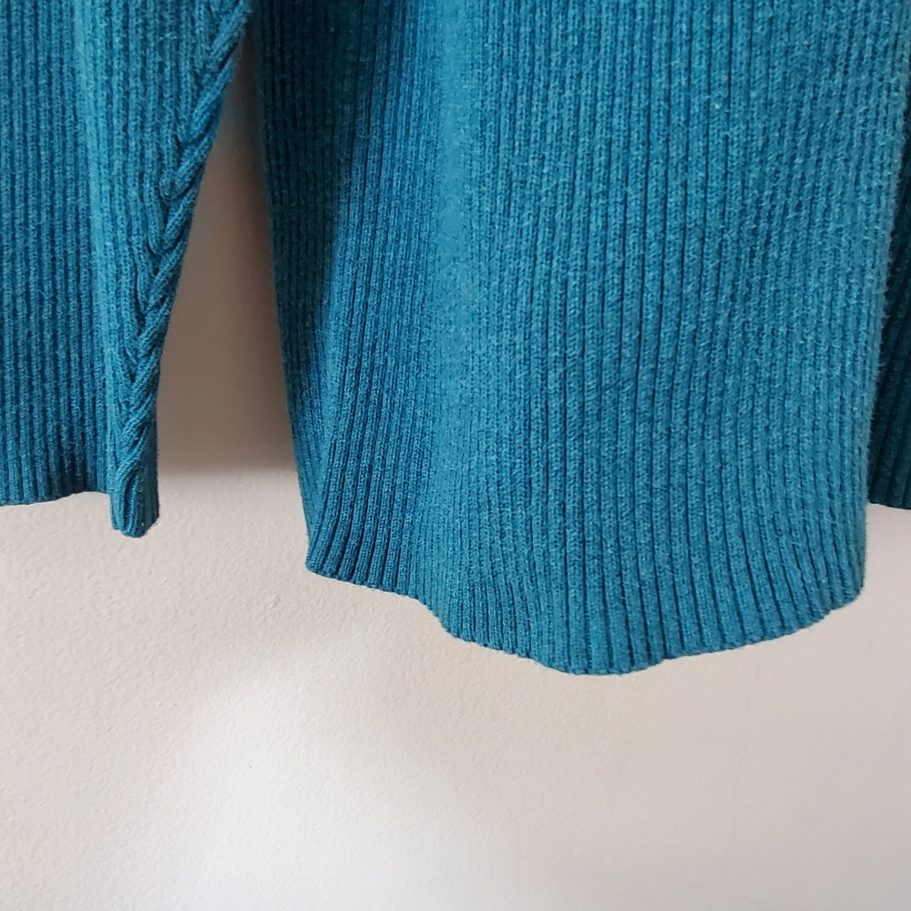 Lane Bryant Teal Turtleneck - Picture 4 of 7